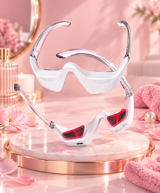 Lunettes de Beauté LED – Soin du Contour des Yeux.نظارات العناية بالعينين بالضوء الأحمر